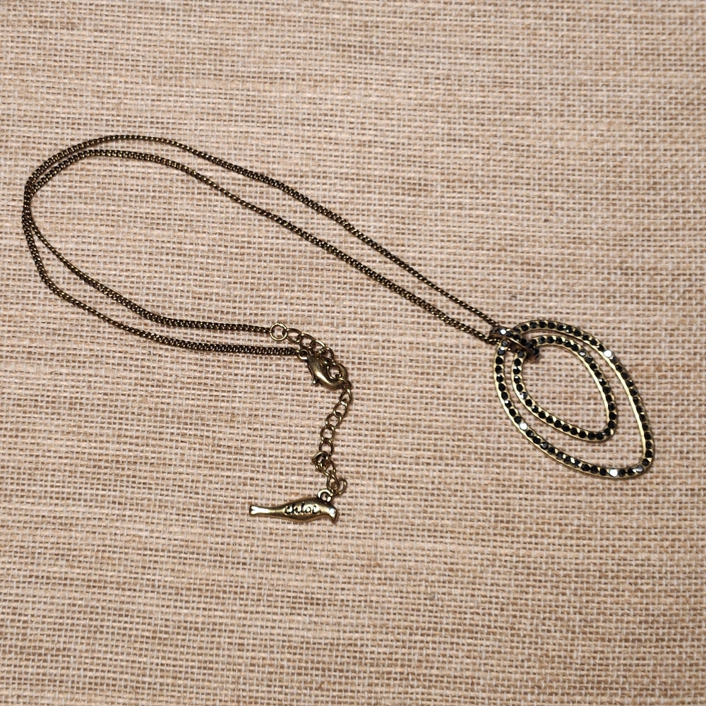 Chloe + Isabel Crystal Pave Double Link Drop Necklace and Earrings (set) - Picture 3 of 12